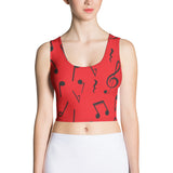 'Crazy Notes' Crop Top