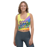 'Good Vibes & Trippy Rain' Crop Top