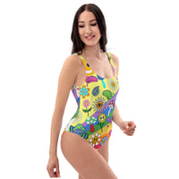 'Trippy Rain' One-Piece Swimsuit