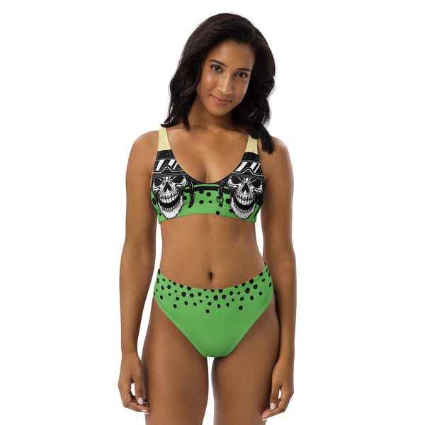 Skulls Recycled high-waisted bikini