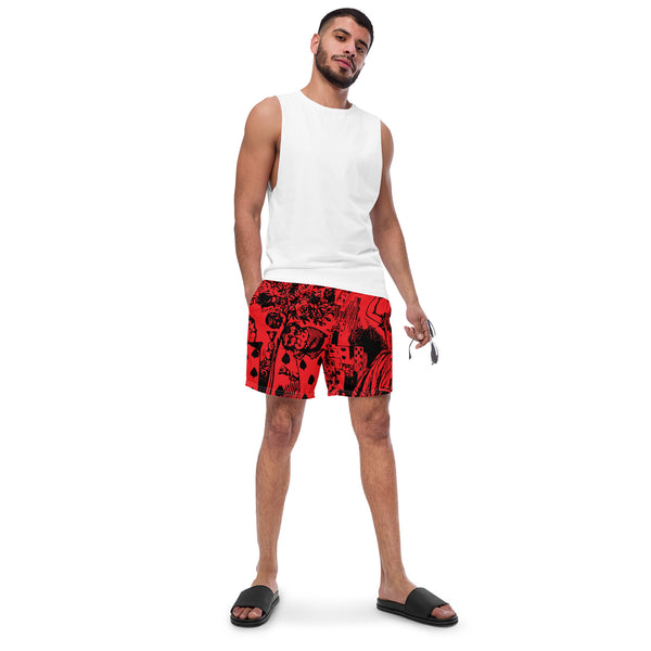 'Sketchy Alice' Swim Trunks