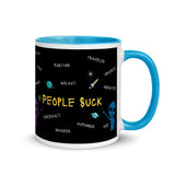 'People Suck' Mug with Color Inside