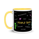 'People Suck' Mug with Color Inside